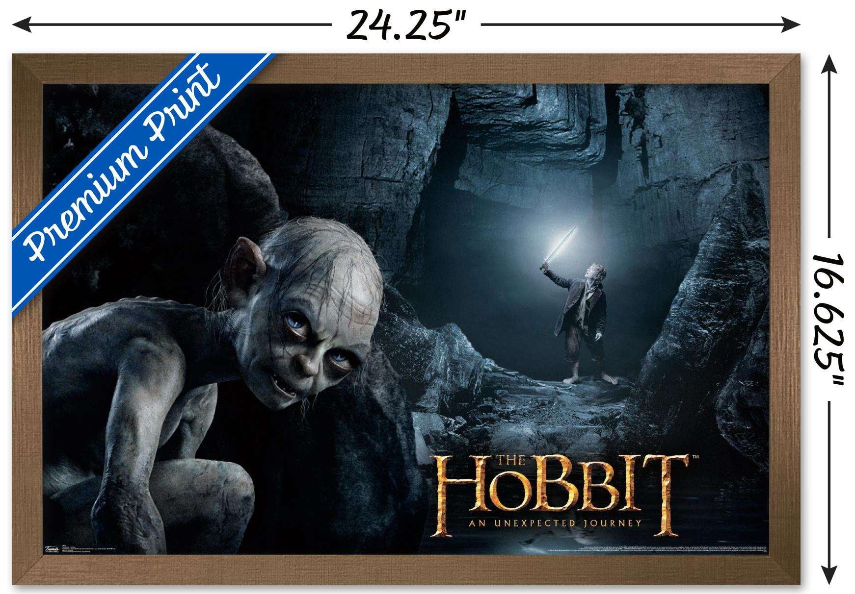 The Hobbit: An Unexpected Journey - Gollum Wall Poster, 14.725" x 22.375", Framed