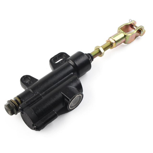 Pastillas de calibrador de bomba de freno de cilindro hidráulico trasero para motocicleta Dirt Bike, color negro