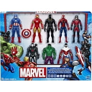Marvel Avengers Action Figures - Iron Man, Hulk, Black Panther, Captain America, Spider Man, Ant Man, War Machine & Falcon (8)