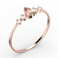 thumbnail image 3 of Dazzling Minimalist 1.05 Carat Pear Cut Morganite And Diamond Moissanite Classic Engagement Ring, Affordable Wedding Ring in 925 Sterling Silver With 18k Rose Gold Plating, Anniversary Ring, 3 of 3