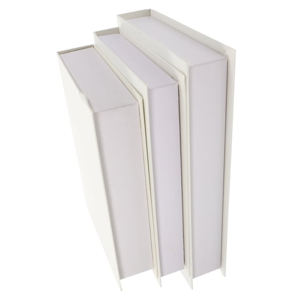 HONMEET Faux Books Beige Unique Artistic Atmosphere Nonfunctional Model 3Pcs