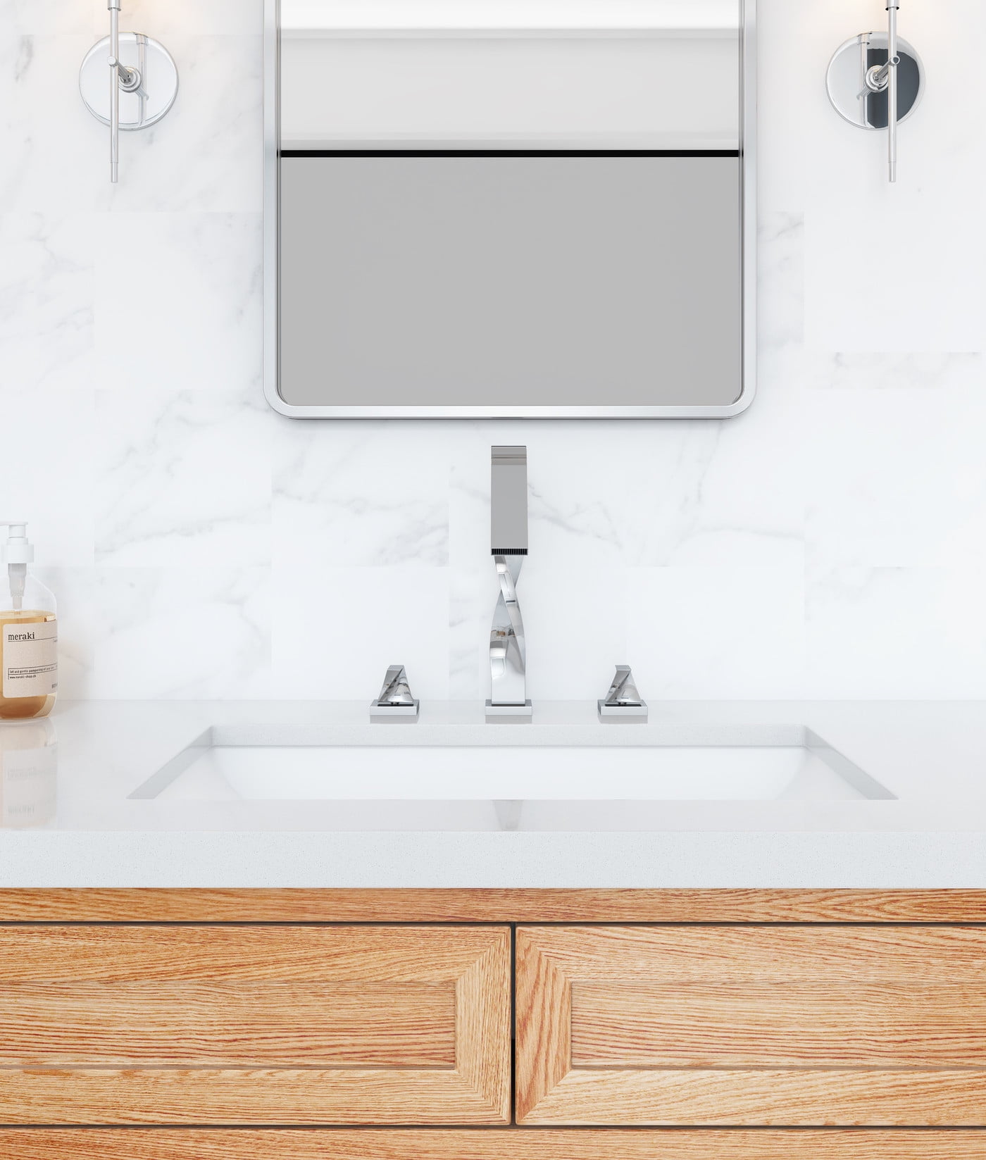 YZZY Widespread High Arc Bathroom Faucet Double Handle Brushed Chrome Lavatory Vanity Basin Faucet 3 Holes Modern Bathroom Sink Faucet