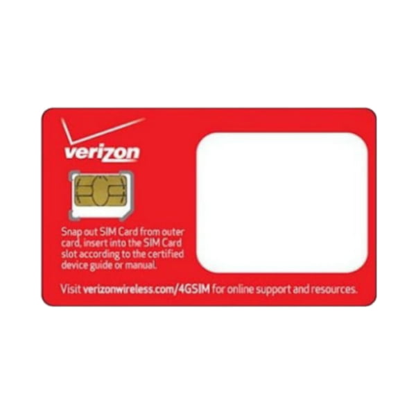 Verizon Wireless Micro 4g Lte Certified 3ff Sim Card Walmart Com Walmart Com