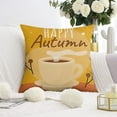thumbnail image 4 of Hello Autumn Orange Decorative Pillows Set Of 4, Linen Fall Leaves Cushion Covers Linen Study Sofa Cushion Cover, 4 of 5