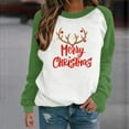 thumbnail image 3 of Merry Christmas Shirts for Women Plus Size Xmas Santa Hat Print Sweatshirt Long Sleeve Baseball T-Shirt Crewneck Casual Top, 3 of 5