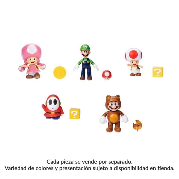 Figura de Acción Super Mario Personaje De 4 Pulgadas Articulada Con Accesorio Varios Modelos 1 Pieza