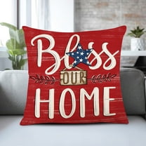 4th of July PALIFEUR Pillow Covers, Indeoendence Day Throw Pillow Covers, 18 x 18 Inch Patriots Pillow Case for Sofa Bedroom Coffice, Print Decorative Pillow Cover