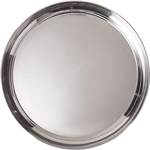 Round Stainless Steel Serving Tray Pack, 24 Round Coffee Table Tray