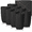 Black, variant on Homienly Plastic Cup Set, 8 Pack 16 oz Multicolor Cups, Unbreakable, Reusable, Stackable, Microwave and Dishwasher Safe for Meal Prep, Kitchen and Outdoor Lunches