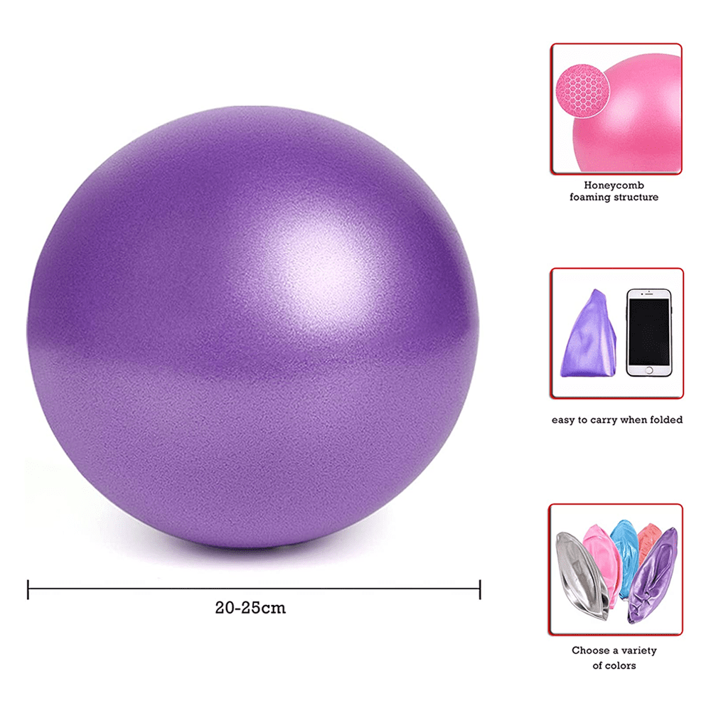 6 Pcs Pilates Exercise Ball Mini Yoga Ball,Barre Ball,Small Bender Ball,Workout Fitness Ball,Balance Ball,Physical Therapy Ball,Squishy Balls,Improves Stability,Core Training Equipment for Home