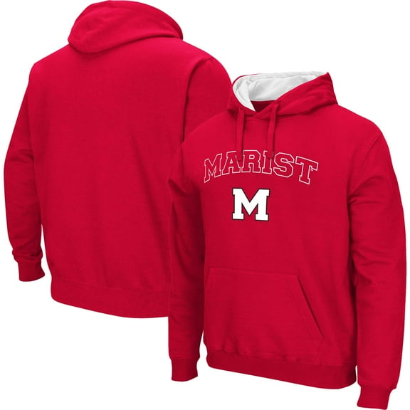 Men's Colosseum  Red Marist Red Foxes Arch & Logo Hoodie