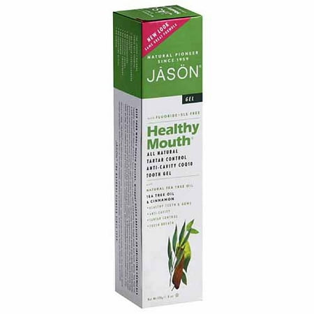 Jason Healthy Mouth All Natural Tartar Control Anti-Cavity CoQ10 Tooth Gel, 6 oz, (Pack of 24)