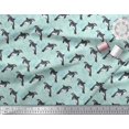 thumbnail image 3 of Soimoi Green Heavy Canvas Fabric Dolphin & Bubbles Ocean Print Sewing Fabric Yard 58 Inch Wide, 3 of 3