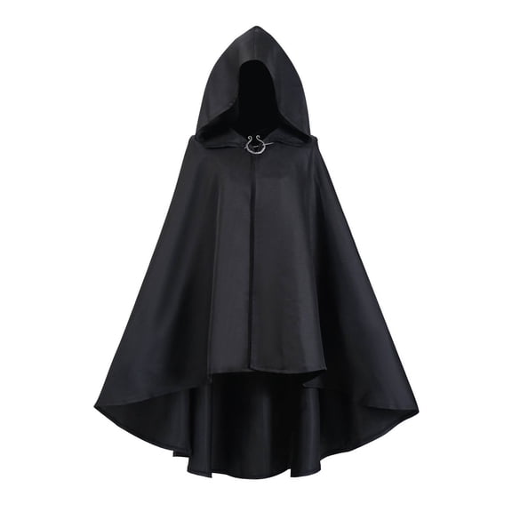 FASHOFT Adult Hooded Cape Halloween Vintage Retro Cloak Cosplay Outfit Renaissance Theme Party Stage Performance Fancy Dress Up Halloween L