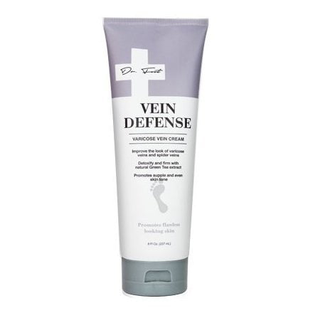 Dr. Foot Vein Defense Cream for Varicose Vein and Spider Vein for legs, thighs, hips, tummy, arms. 8oz
