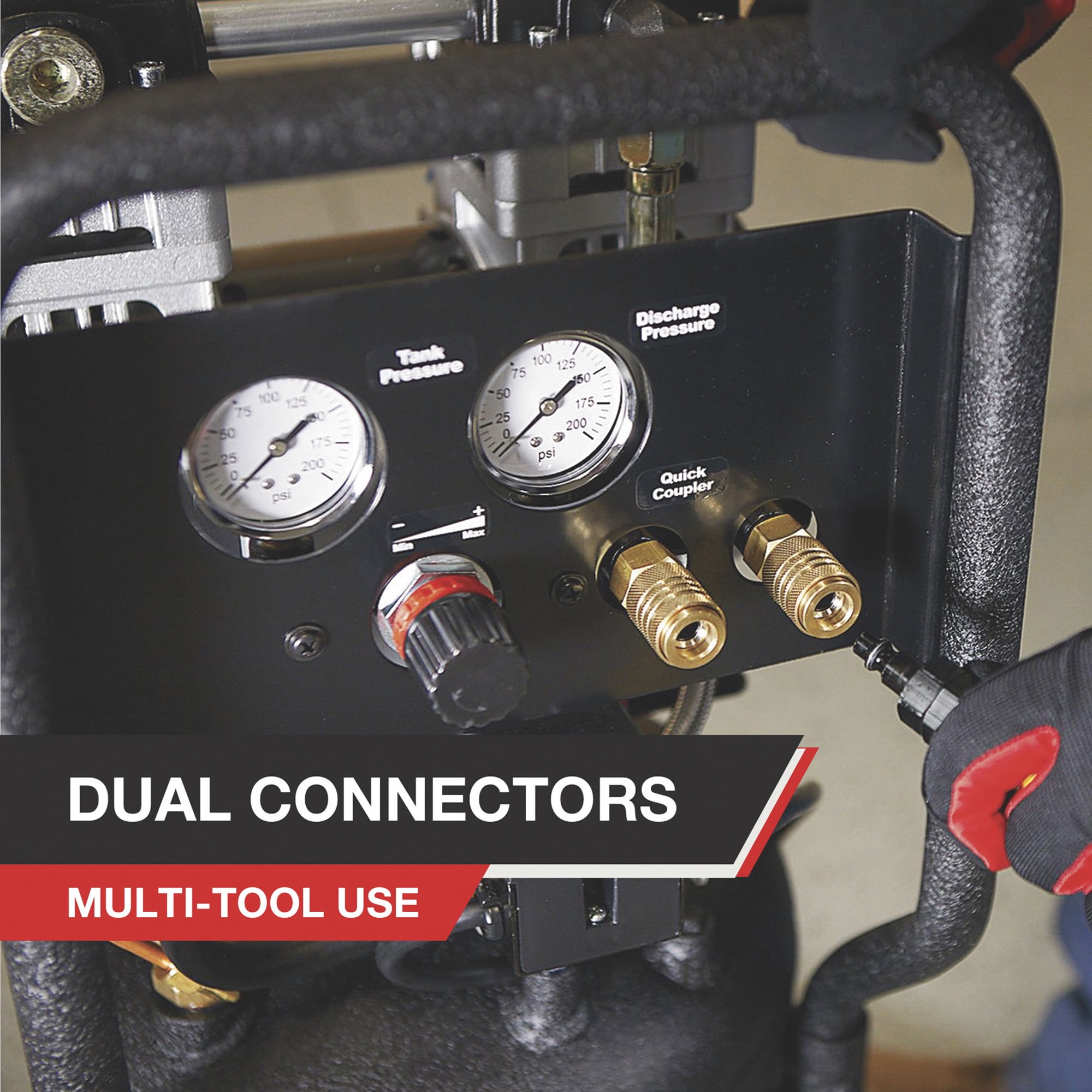 NorthStar Portable Quiet Electric Air Compressor, 1.5 HP, 8-Gallon, 4 CFM @ 90 PSI