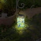 thumbnail image 5 of Luces solares de mosaico, lámpara de tarro de albañil, adornos impermeables, lámparas de , luces solares nocturnas para decoración de Navidad, Azul Baoblaze Luces de mosaico, 5 of 8