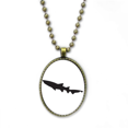 thumbnail image 1 of Collar Colgante de Cadena Vintage Tiburon Negro, 1 of 3
