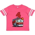 thumbnail image 3 of Inktastic 4th Birthday Fire Truck Boys or Girls Toddler T-Shirt, 3 of 5