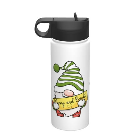 

Daiia Christmas Gnomes Printed 18oz Sports Insulated Kettle With Straw Water Bottle For Running Hiking Cycling Climbing Mens Woman S Sports Water Bottle