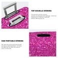 thumbnail image 5 of Daiia Rose Red Glitter Luggage Cover, Thickened Washable Travel Luggage Covers, Elastic Unique Baggage Covers for 18-20 inch Luggage-Large, 5 of 9