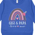 thumbnail image 3 of Inktastic Gigi and Papa Love Me Rainbow Toddler Sweatshirt, 3 of 4