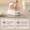 thumbnail image 3 of Egg Cooker 2 Eggs, Egg Steamer Compact Electric Egg Cooker, Best Egg Cooker Boils All Three Cooking Levels - Soft, Medium, Hard, 3 of 5