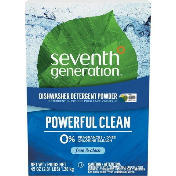 Seventh Generation Dishwasher Detergent - Powder - 45 oz (2.81 lb) - 1 Each - Clear | Bundle of 2 Each