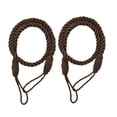 thumbnail image 1 of Abrazaderas de cortina de cuerda de 27 pulgadas de largo con borlas de voile para ventana y dormitorio marrón, 1 of 6