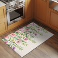 thumbnail image 3 of Colorful Flowers Bathroom Rug Washable 2x3 Entryway Rug Non Slip Spring Floral Leaves Botanical Country Beige Front Door Mat Low Pile Indoor Doormat Throw Floor Carpet for Kitchen Bedroom Entrance, 3 of 8