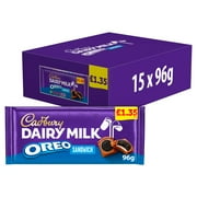 Cadbury Dairy Milk Oreo Sandwich Chocolate Bar 96g (pack of 15)
