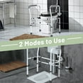 Gymax Adjustable Toilet Safety Frame & Rail Stand Alone Bathroom Toilet