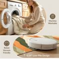 thumbnail image 5 of ODIKA Orange Retro Burnt Swirl Abstract Wavy Stripe Decorative Creamy for Queen Size Bedroom, Under Bed, Master Suite, Foldable Easy Care, 5 of 7
