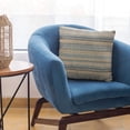 thumbnail image 5 of Plutus Brands Blue Plutus Strings Stripe Luxury Throw Pillow 20 in x 20in, Double Sided 20" x 20", 5 of 8