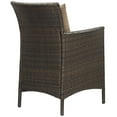 thumbnail image 3 of Modway Conduit 17" Rattan Patio Dining Armchair in Brown/Mocha (Set of 2), 3 of 3