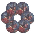 thumbnail image 2 of American Flag Colored Butterfly with Flower Coasters with Holder for Coffee Table 6 Pcs Drink Coaster Sets Absorbent for Home Decor 4 inch, 2 of 7