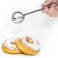thumbnail image 5 of Tamiz de harina, tamiz de harina de acero inoxidable para hornear, gran tamiz de harina, varilla para espolvorear para panaderos para tamizar rápidamente pasteles y especias, 5 of 5