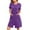 Purple, variant on CFLVAEK Robes for Women Short Sleeve Zipper Robe Lightweight Soft House Coats with Pockets Solid Color Fall Spring Nightgowns 2025 Black XL