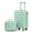Green, variant on DECMAY 14"/20" 2-Piece Luggage Set - Pink ABS Hard Shell Suitcase with Combination Lock & 14" Cosmetic Case for Weekend Getaways