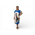 thumbnail image 1 of Chemin de Moda Robe Caftan Midi à Imprimé Graphique pour Femme, Coupe Ample, 1 of 1