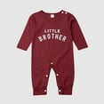 thumbnail image 4 of Infant Baby Boy Little Brother Romper Jumpsuit Bodysuit Winter Clothes Outfit, 4 of 4