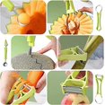 thumbnail image 5 of CHAO Pelador, 6 en 1 protector de verduras, pelador multifunción, pelador de verduras, pelador de verduras, pelador recto, pelador de espaguetis y verduras, pelador de verduras multifunción, azul, 5 of 5