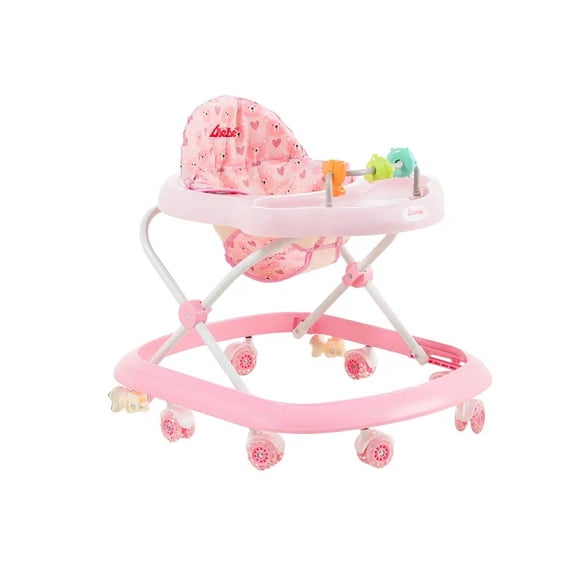Andadera D Bebé Fun Altura Ajustable Llantas De Gel Rosa