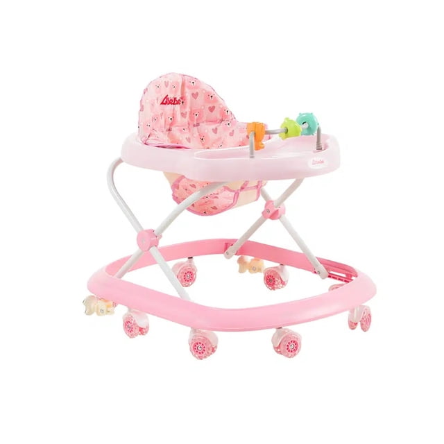 Andadera D Bebé Fun Altura Ajustable Llantas De Gel Rosa