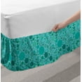 thumbnail image 2 of Abstract Bed Skirt, Randomly Scattered Circular Blobs in Different Sizes, Elastic Bedskirt Dust Ruffle Wrap Around for Bedding Decor, 4 Sizes, Dark Seafoam, by Ambesonne, 2 of 2