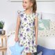 thumbnail image 4 of Fotbe Purple Chicory Vestido de Dormir para Niñas de 3 a 10 Años, Mangas Cortas, Estilo Princesa, Pijama Camisón con Mangas Voladas-Small, 4 of 6