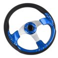 thumbnail image 1 of 14in Sports Racing Steering Wheel Universal Steering Wheel with Horn Button Racing Style PU Aluminum for Standard 6 Hole Steering Wheel Hub Adapter, 1 of 7