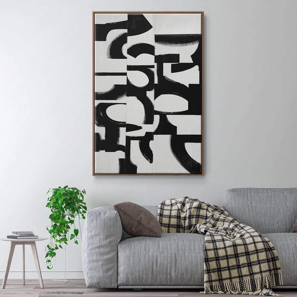 Prosperous Elements V9 Framed Premium Gallery Wrapped Canvas - Ready to Hang - 17 x 25 - Walnut Floating Frame