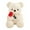 White, variant on Qocolhg Plush Stuffed Animal Bear Gift with Rose Funny Cute Stuffed Animal Plush Gift for Girlfriend Valentine's Day, 10 Inches (Yellow)