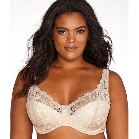 PLAYTEX Cafe/Ivory Love My Curves Thin Foam with Lace Bra, US 36C, UK 36C, NWOT